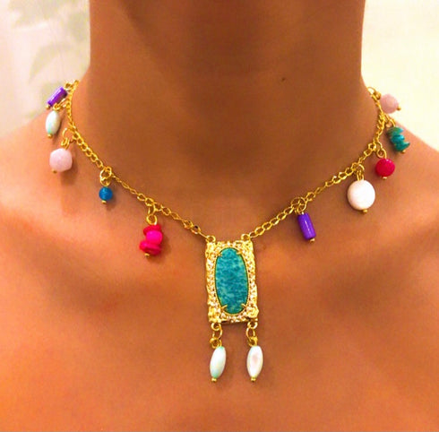 Azure Bloom Necklace